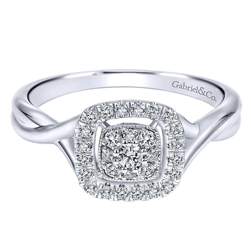 Ladies' Ring 14k White Gold Lusso Diamond Fashion