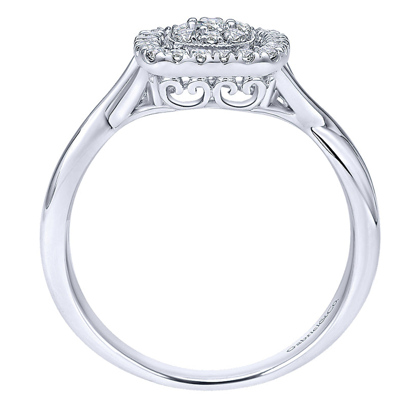 Ladies' Ring 14k White Gold Lusso Diamond Fashion