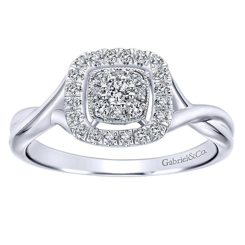 Ladies' Ring 14k White Gold Lusso Diamond Fashion