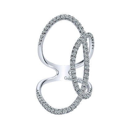 14k White Gold Diamond Fashion Ladies' Ring