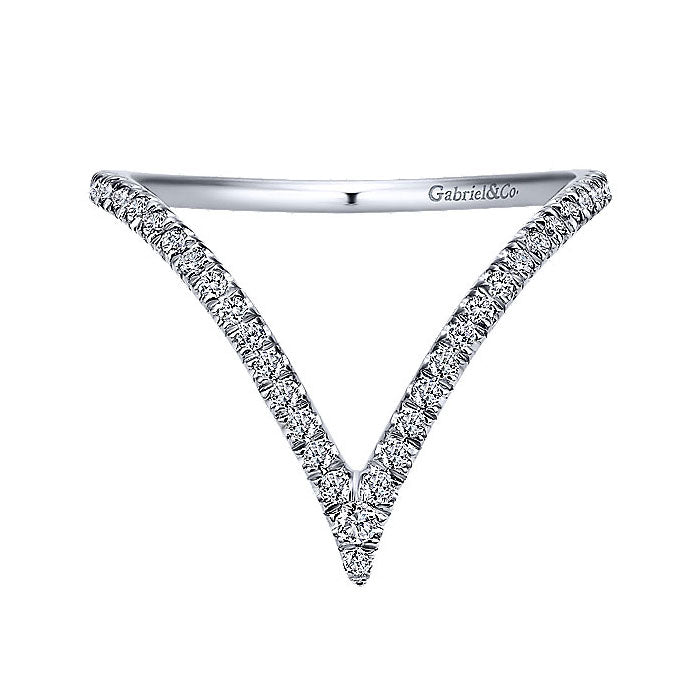 14k White Gold Diamond Fashion Ladies' Ring