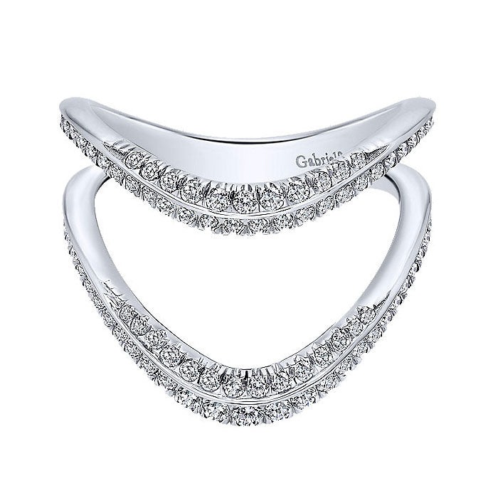 14k White Gold Diamond Fashion Ladies' Ring