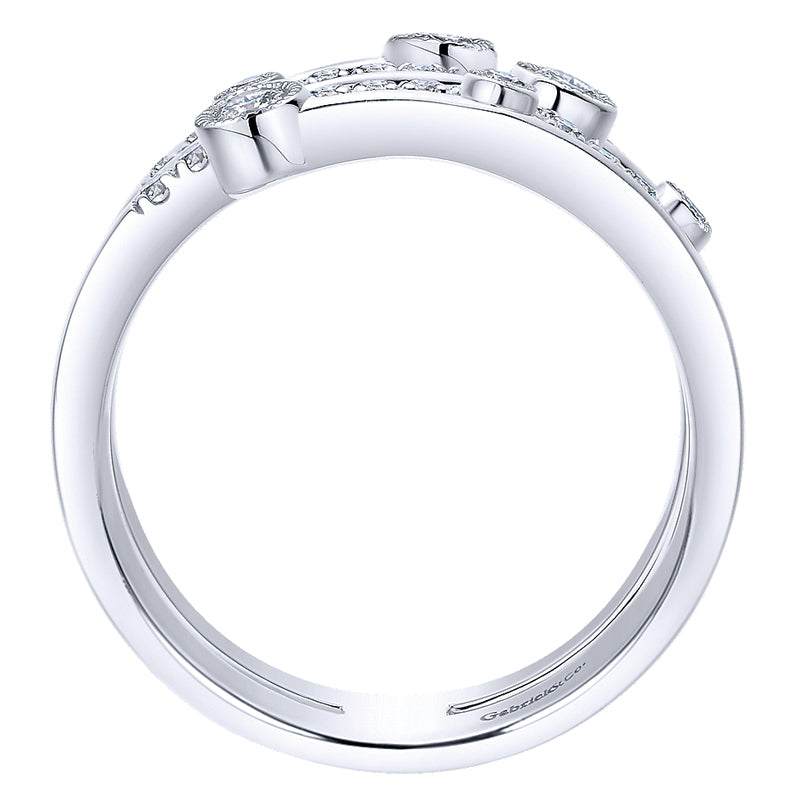Ladies' Ring 14k White Gold Lusso Diamond Fashion