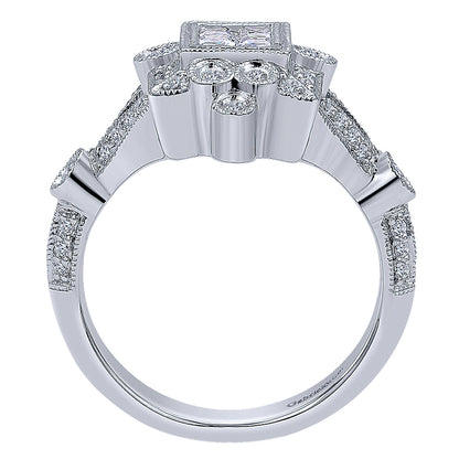 Ladies' Ring 14k White Gold Victorian Fashion