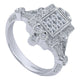 Ladies' Ring 14k White Gold Victorian Fashion