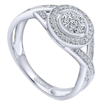 Ladies' Ring 14k White Gold Victorian Fashion