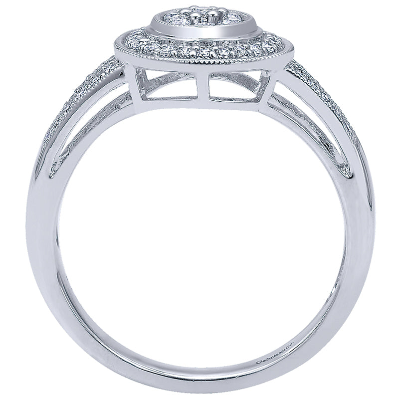 Ladies' Ring 14k White Gold Victorian Fashion