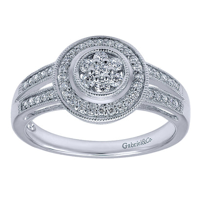 Ladies' Ring 14k White Gold Victorian Fashion
