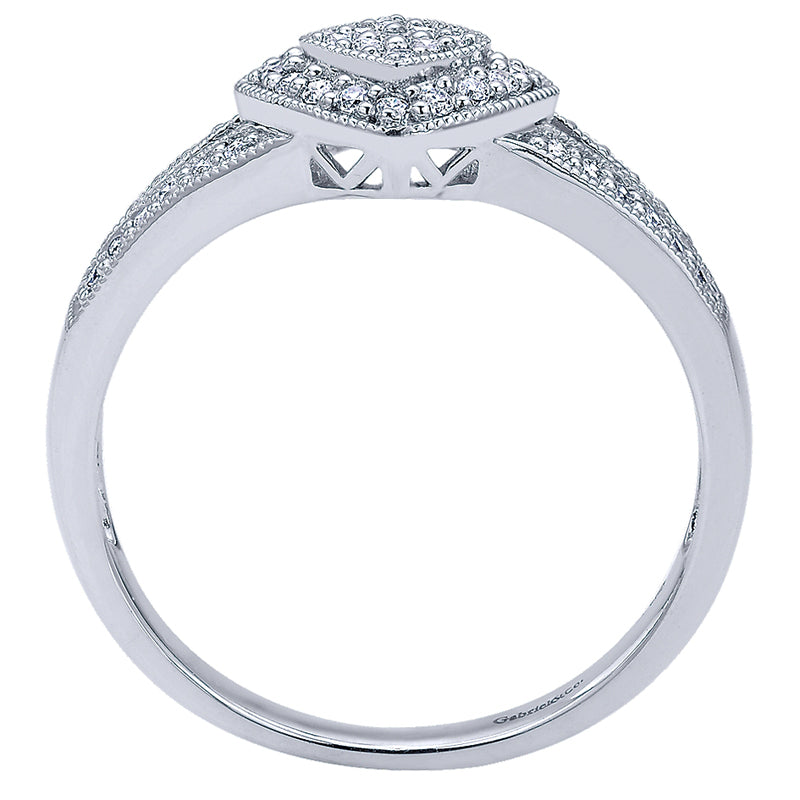 Ladies' Ring 14k White Gold Victorian Fashion