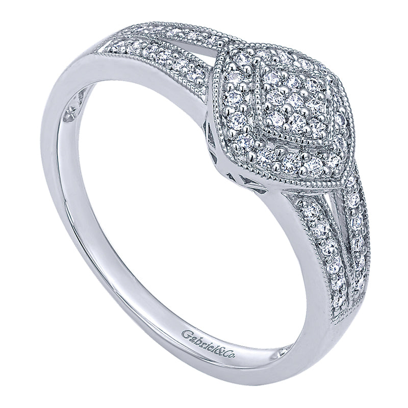 Ladies' Ring 14k White Gold Victorian Fashion