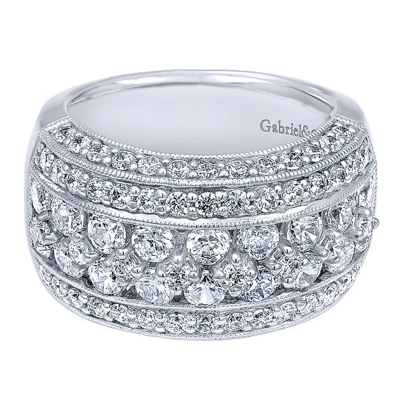 Ladies' Ring 14k White Gold Victorian Fashion