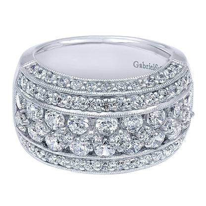 Ladies' Ring 14k White Gold Victorian Fashion