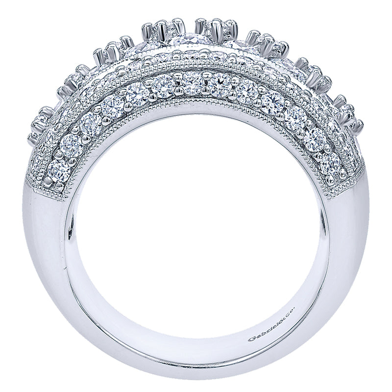 Ladies' Ring 14k White Gold Victorian Fashion
