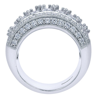 Ladies' Ring 14k White Gold Victorian Fashion