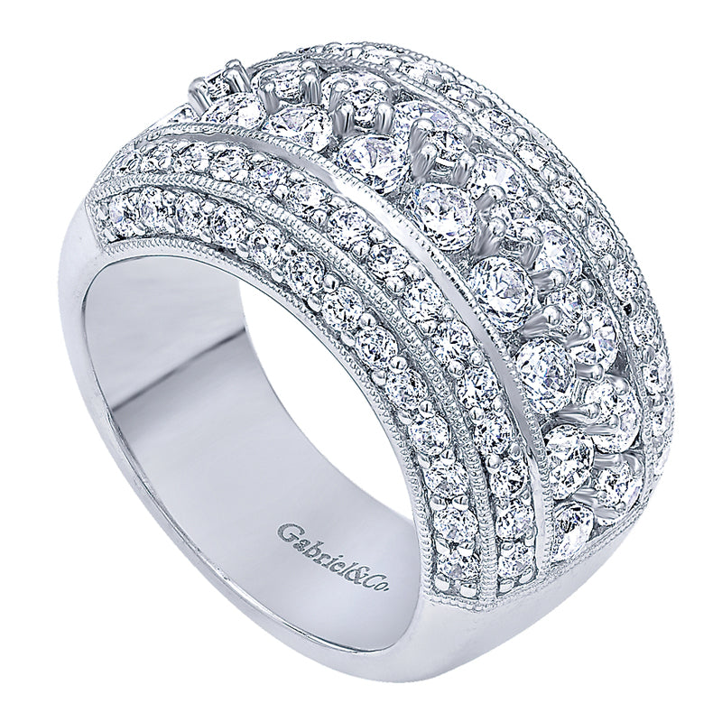 Ladies' Ring 14k White Gold Victorian Fashion