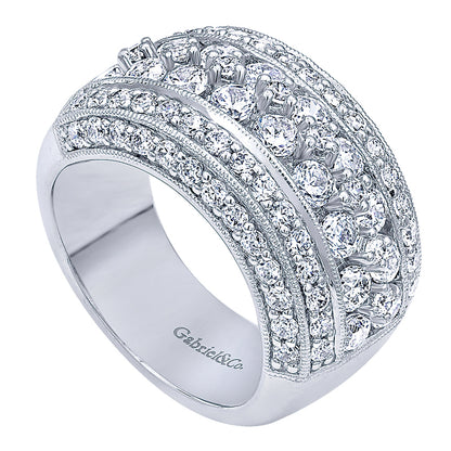 Ladies' Ring 14k White Gold Victorian Fashion