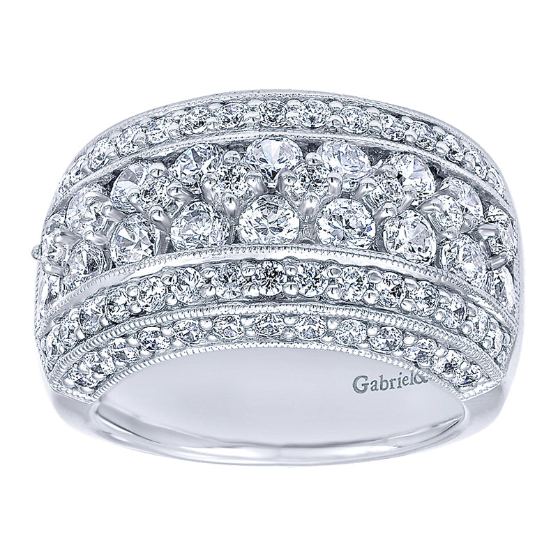 Ladies' Ring 14k White Gold Victorian Fashion