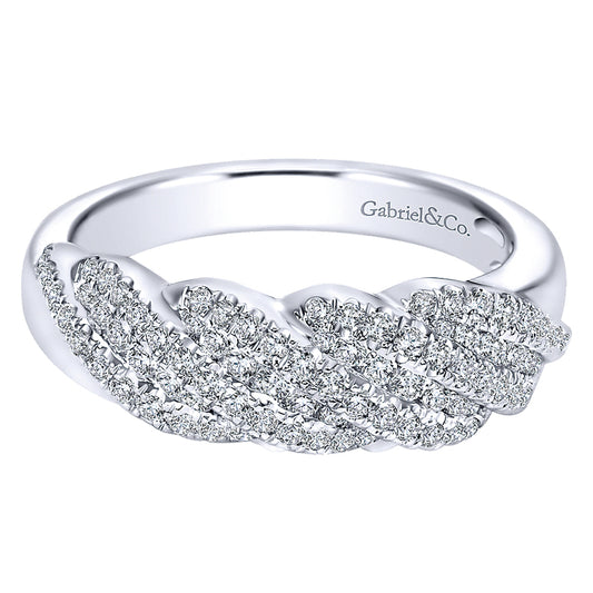 Ladies' Ring 14k White Gold Lusso Diamond Fashion