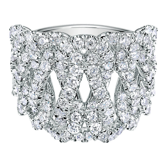 Ladies' Ring 14k White Gold Lusso Diamond Fashion