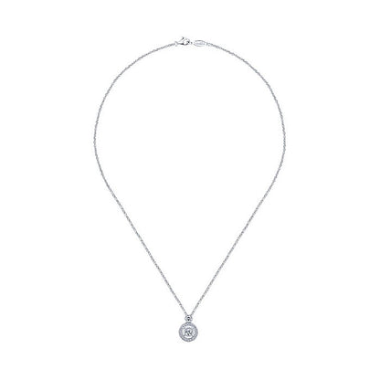 14k White Gold Diamond Fashion Necklace