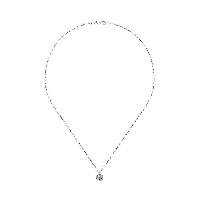 14k White Gold Diamond Fashion Necklace