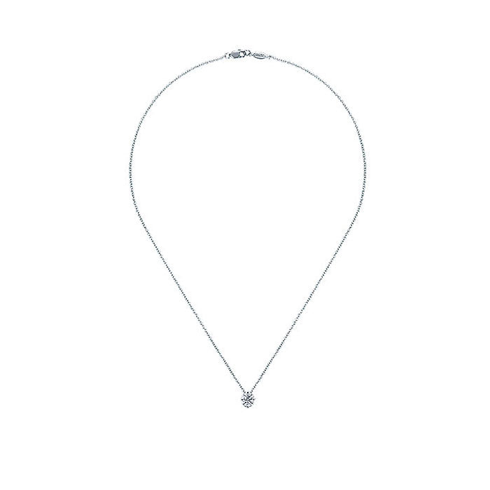 14k White Gold Diamond Fashion Necklace