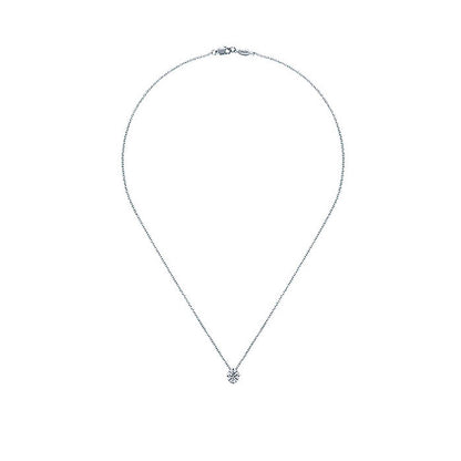 14k White Gold Diamond Fashion Necklace