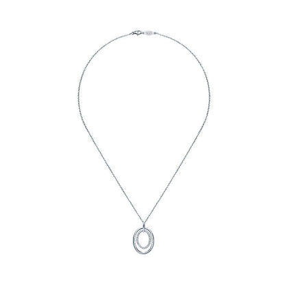 14k White Gold Diamond Fashion Necklace
