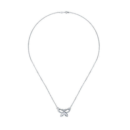 14k White Gold Diamond Fashion Necklace