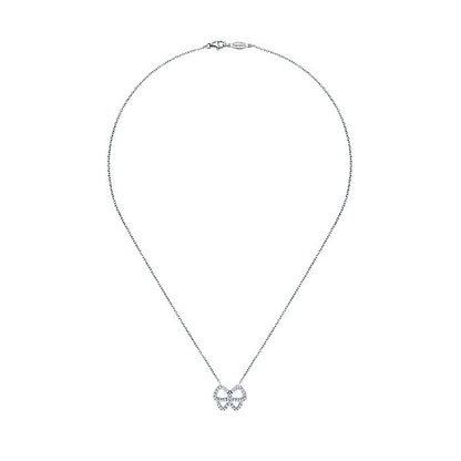 14k White Gold Diamond Fashion Necklace