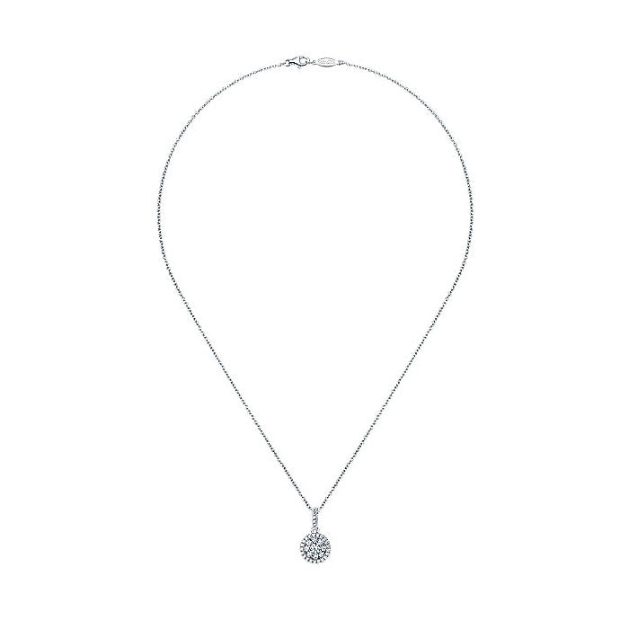 14k White Gold Diamond Fashion Necklace