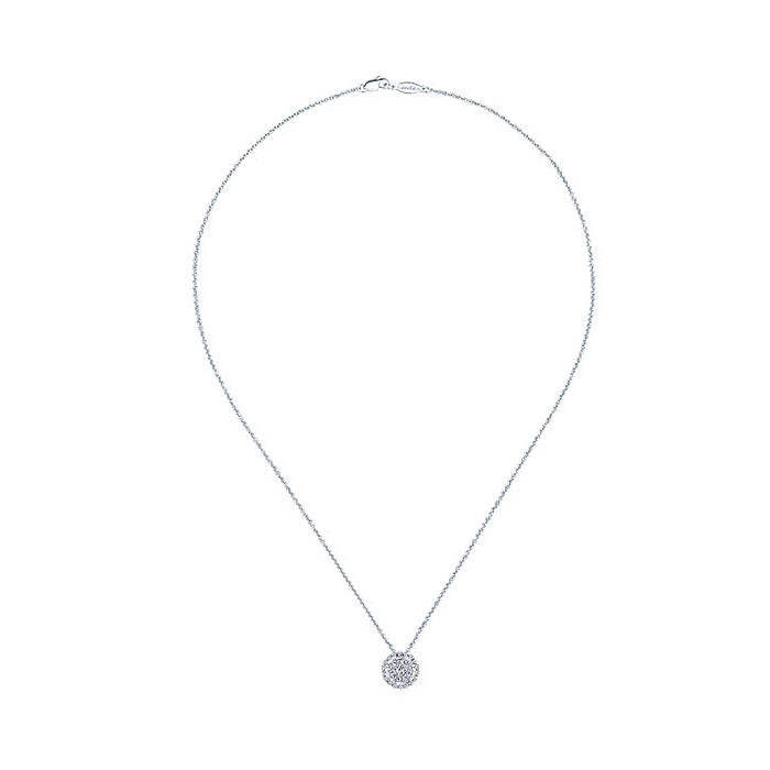 14k White Gold Diamond Fashion Necklace