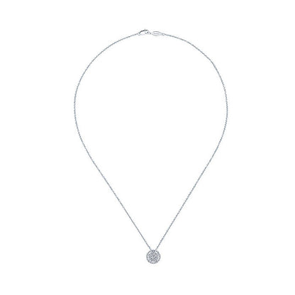14k White Gold Diamond Fashion Necklace