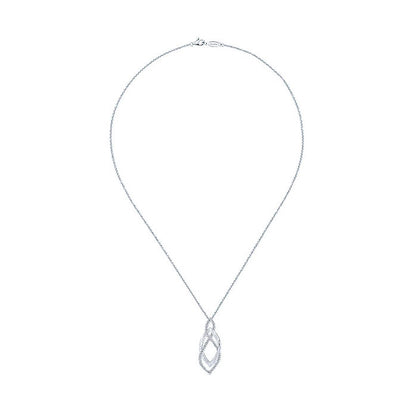 14k White Gold Diamond Fashion Necklace