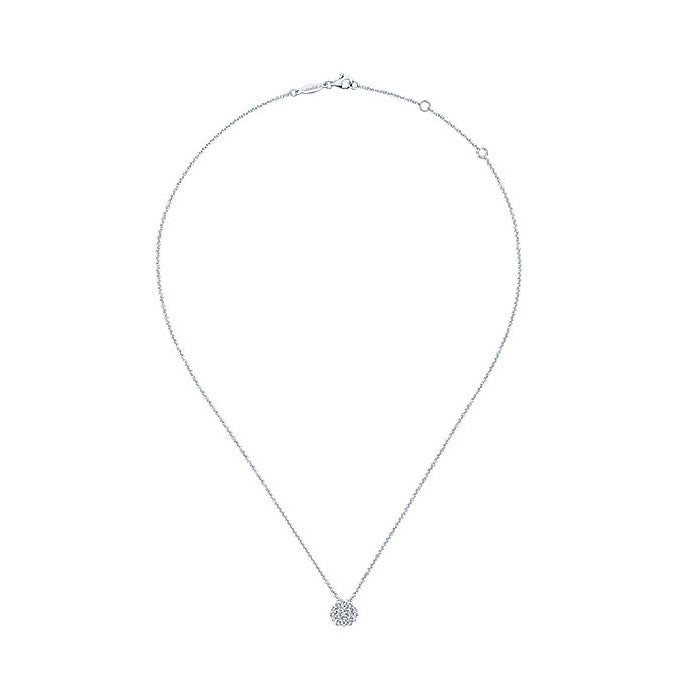 14k White Gold Diamond Fashion Necklace