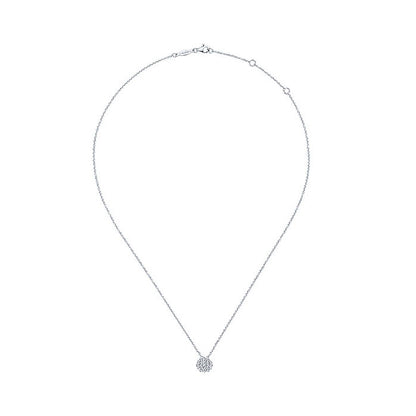 14k White Gold Diamond Fashion Necklace