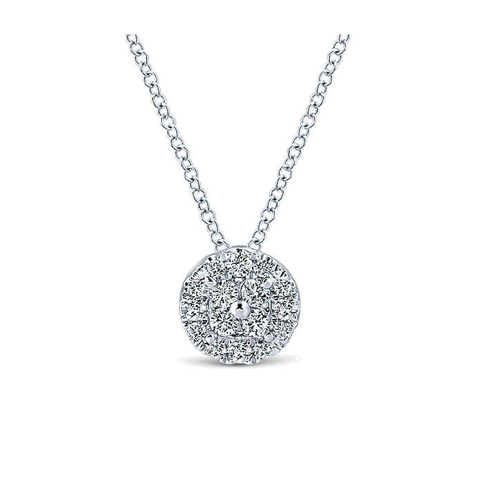 14k White Gold Diamond Fashion Necklace
