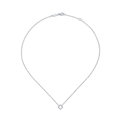 14k White Gold Diamond Fashion Necklace