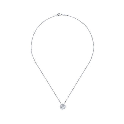 14k White Gold Diamond Fashion Necklace