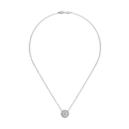 14k White Gold Diamond Fashion Necklace