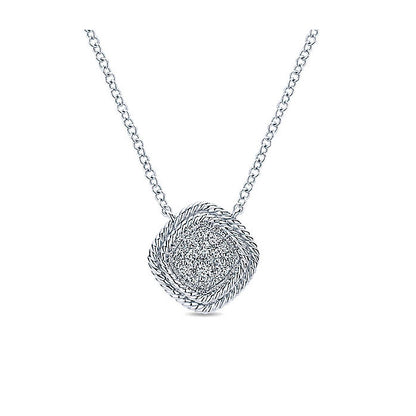 14k White Gold Diamond Fashion Necklace