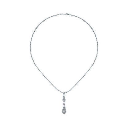 14k White Gold Diamond Fashion Necklace