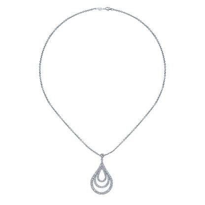 14k White Gold Diamond Fashion Necklace
