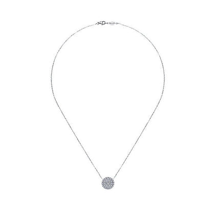 14k White Gold Diamond Fashion Necklace