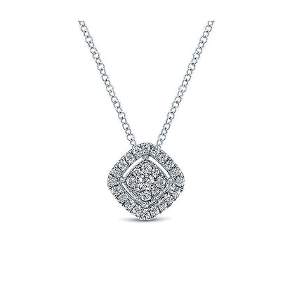 14k White Gold Diamond Fashion Necklace
