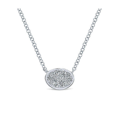 14k White Gold Diamond Fashion Necklace