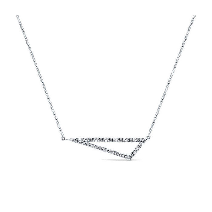 14k White Gold Diamond Fashion Necklace