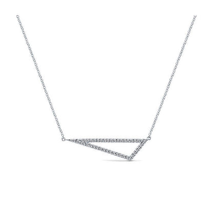 14k White Gold Diamond Fashion Necklace