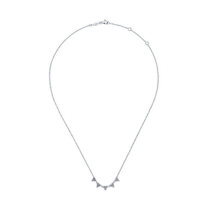 14k White Gold Diamond Fashion Necklace