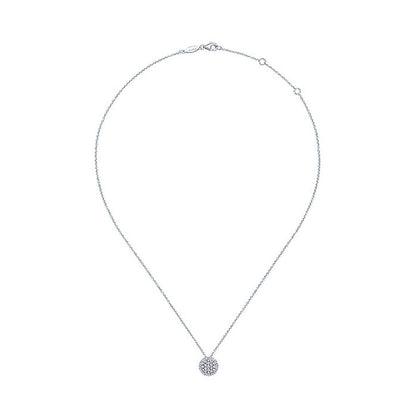 14k White Gold Diamond Fashion Necklace